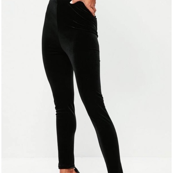 H&M Black Velvet high-waisted leggings - Picture 7 of 7